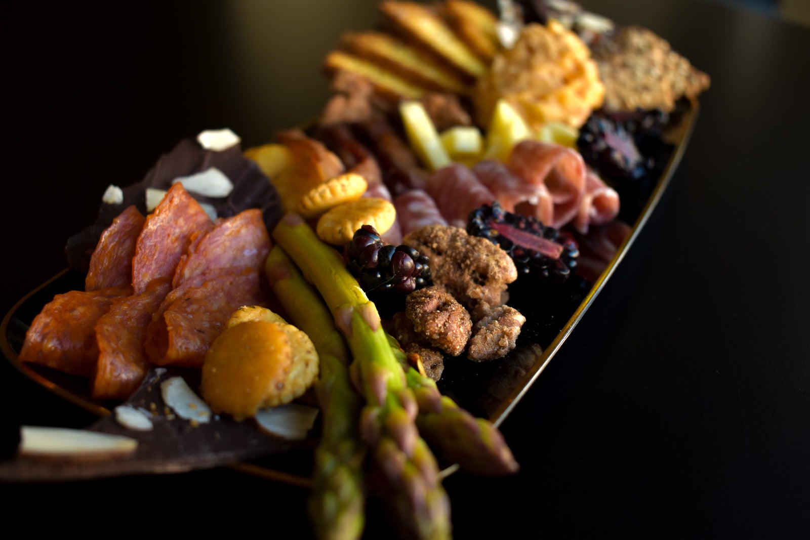 Oklahoma Charcuterie Board Black Plates