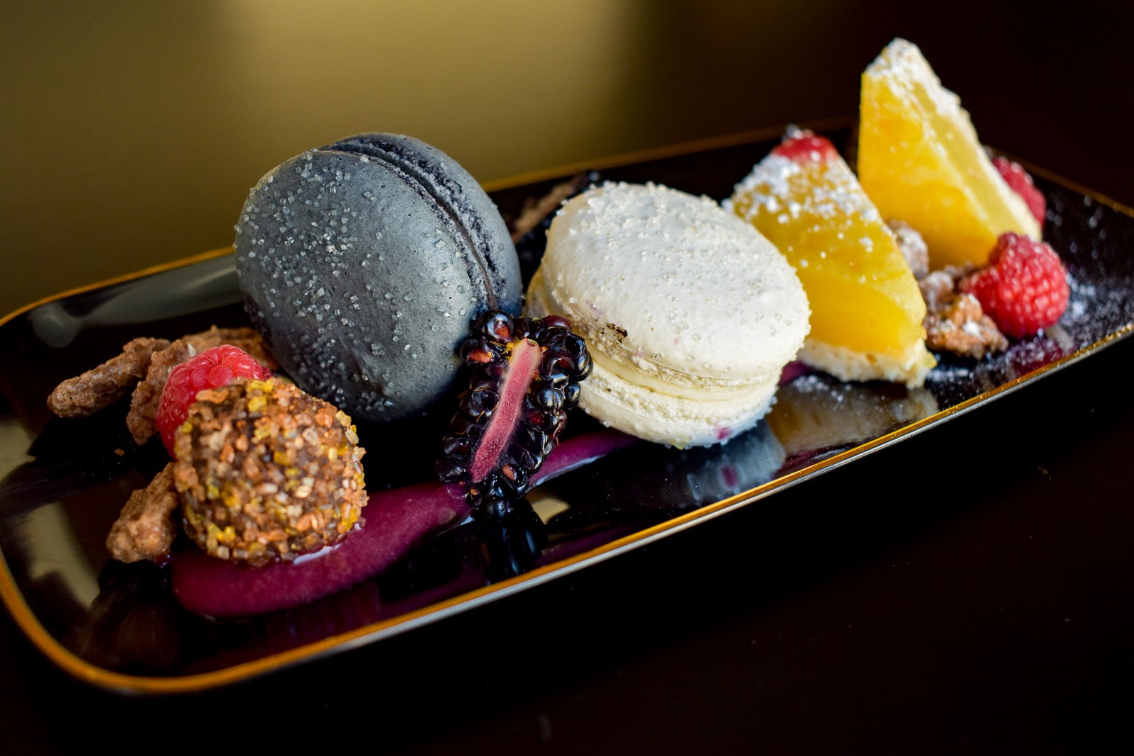 Dessert Sampler Black Plates